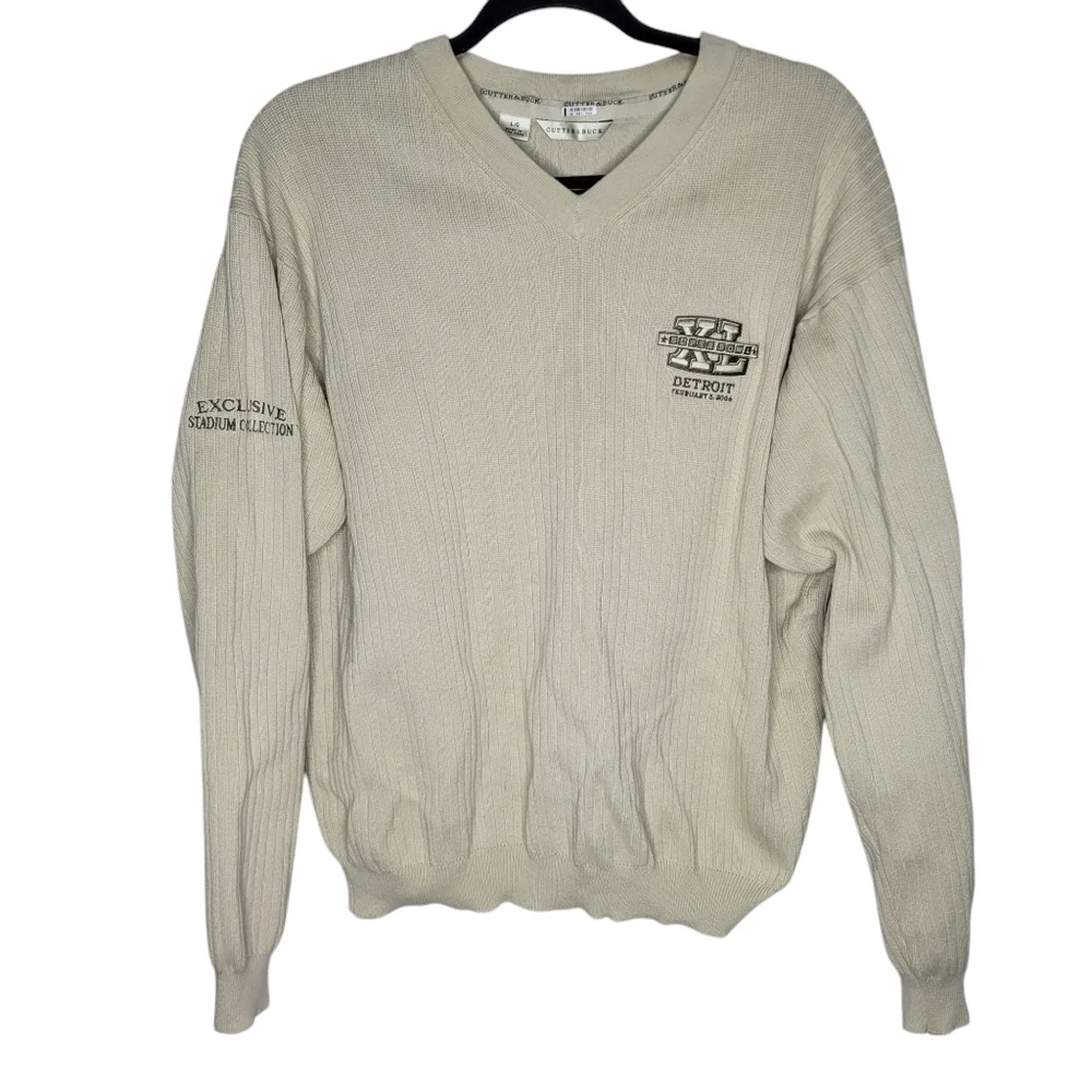 Vintage Y2K Super Bowl XL Detroit Exclusive Stadium Collection Sweater Size L